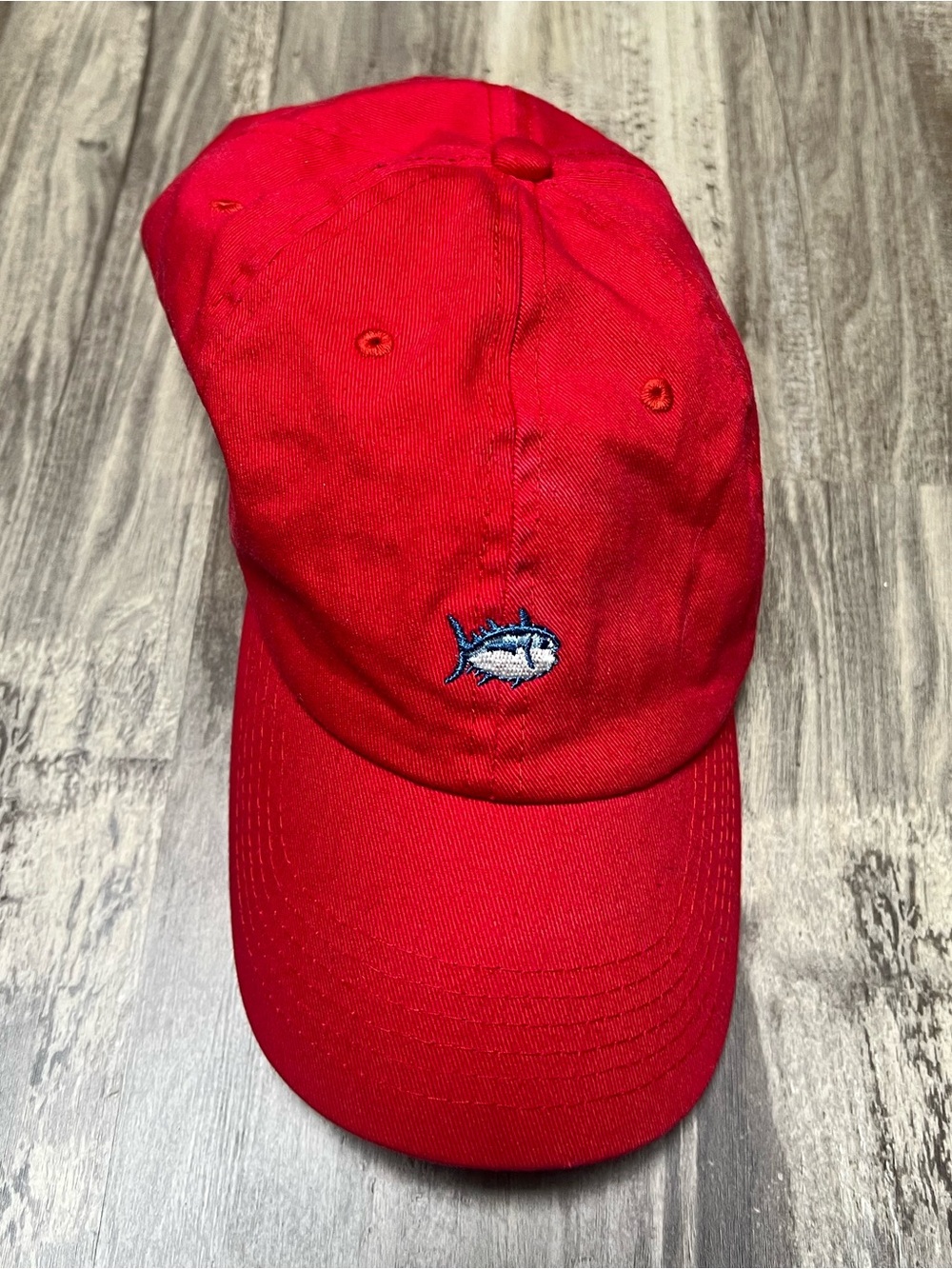Southern Tide Red Skipjack Fish Baseball Cap